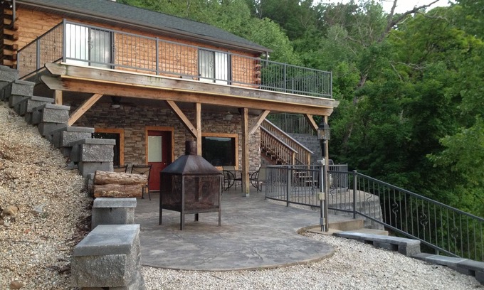 Roach House | Serene Lakefront Log Home with Spa and Scenic Views