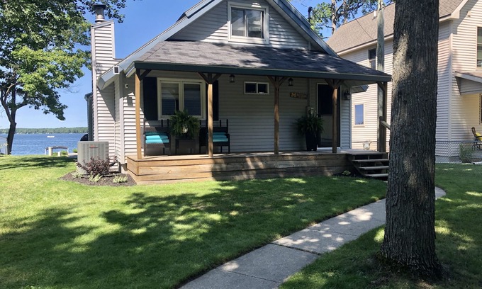 Kalkaska Cottage | Premier Lakefront Retreat with Remodeled Patio Area