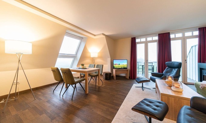 Wremen Apartment | Cozy Top Floor Apartment with Sea Views at Resort Deichgraf
