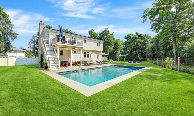 Greenport West House | Relaxing Greenport Getaway with Pool and Fire Pit