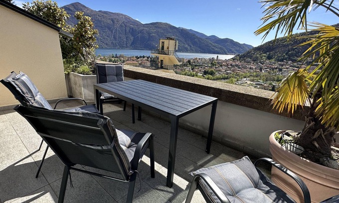Cannobio Apartment | Panoramic Lake View Apartment with Balconies & Spa Amenities