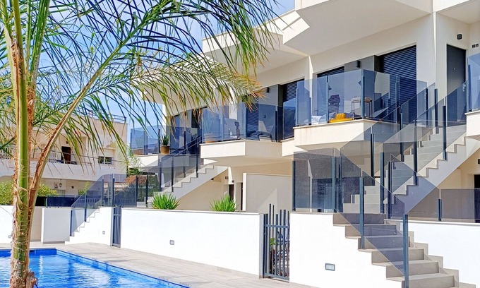 Santiago de la Ribera Apartment | Elisa Beach Apartment: Oceanfront Bliss with Top Ratings