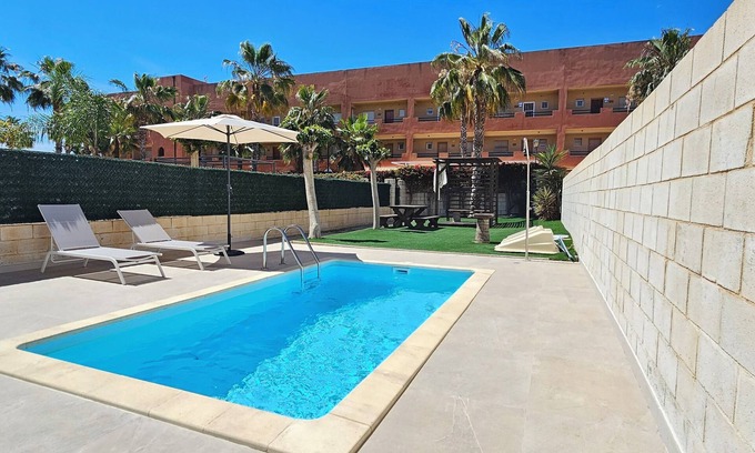 Vera Beach Apartment | Cozy Ground Floor Apartment with Private Pool by the Beach