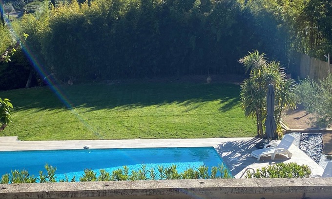 Grand Sud Condo | Elegant Villa with Pool, Petanque Court & Ocean Views