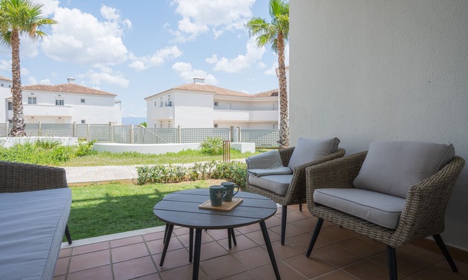 Manilva Apartment | Ideal Groundfloor Apartment for 6 with Garden Access