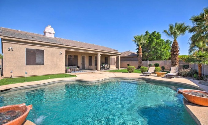 Palm Valley House | Inviting Goodyear Group Getaway with Pool & Putting Green