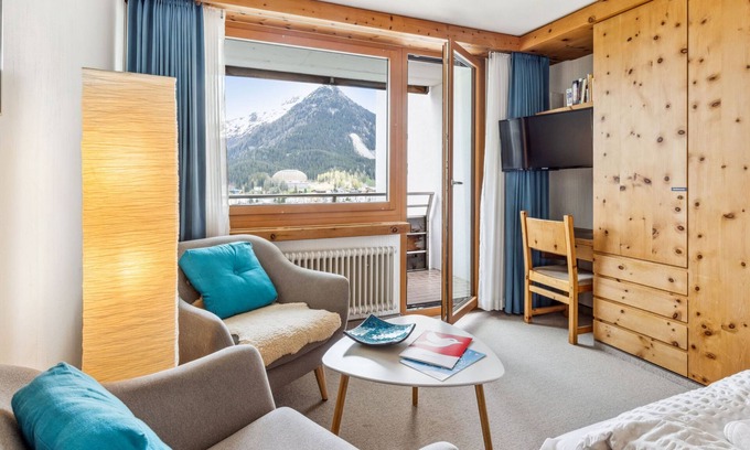 Meierhof Apartment | Exceptional Guardaval by Interhome: Pool & Lake View Retreat