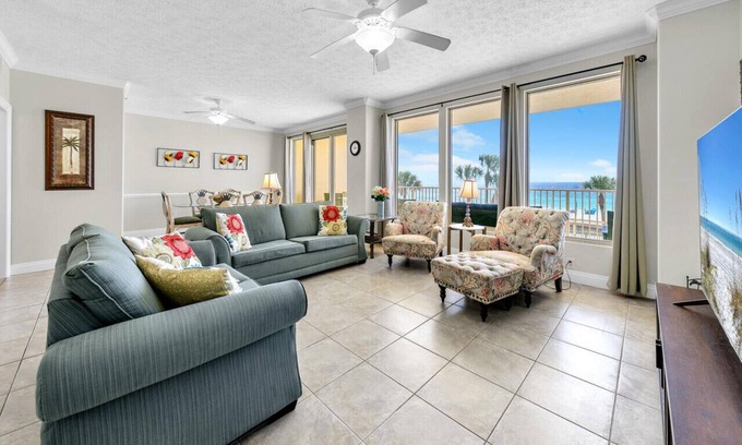 Thomas Drive Condo | Gulf Crest 205: Breathtaking Gulf Views & Huge Balcony