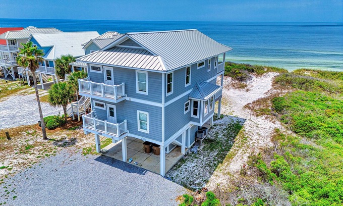 Cape San Blas House | Beachfront Retreat: Guest Rated 9.8 with Ocean Views