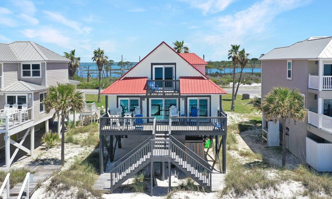 Cape San Blas House | Beachfront Retreat: Pet-Friendly Sun Chaser on North Cape San Blas