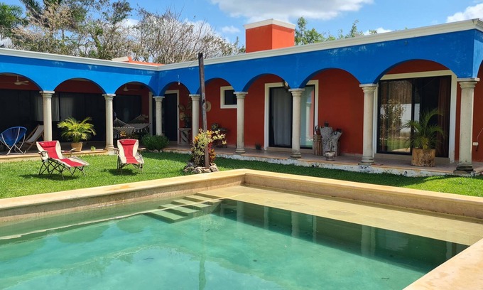 Merida Municipality House | Relaxing Getaway at Hacienda Cholul with Pool & Spa