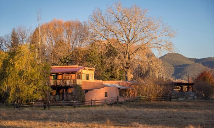 Taos House | Experience Hacienda Encantada: Mountain Views & Hot Tub Retreat