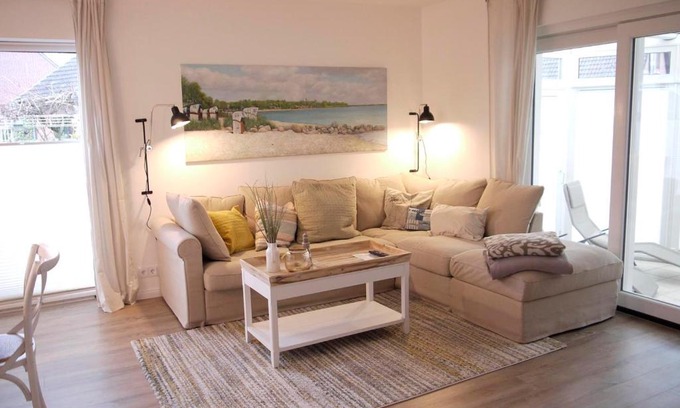 Haffkrug Apartment | Oceanfront Haffliebe 1: Pet-Friendly Haven with 9.5/10 Rating