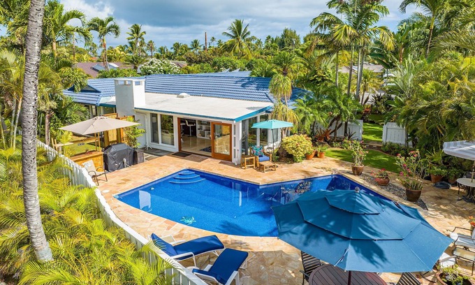 Kailua House | Hale Aloha: Oceanfront Home with Private Pool & Spa