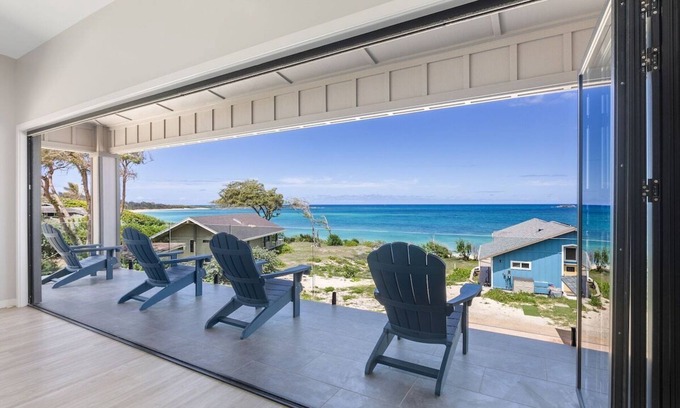 Laie House | Beachfront Bliss at Hale Makai - Rated 9.8 with Pool & Kitchen