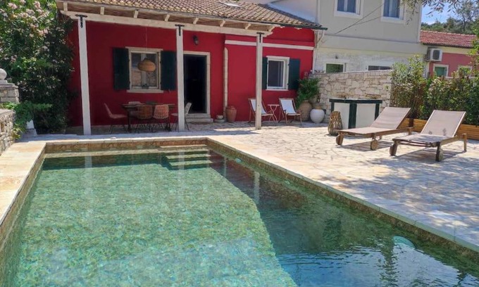 Lakka House | Elegant Hammock House with Oceanfront Pool & Child-Friendly Access