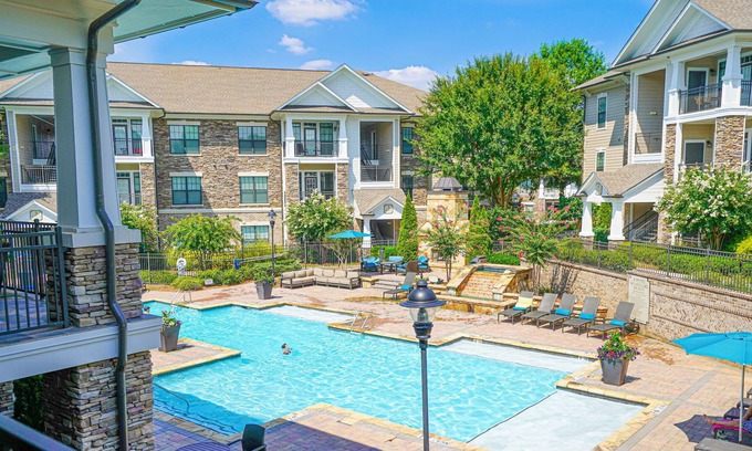 Lawrenceville Apartment | Handicap Accessible Retreat with Pool and Spa Amenities