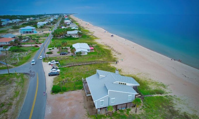 St. George Island House | Unwind at Happy Endings: Pet-Friendly Oceanfront Retreat