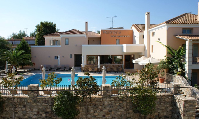 Longos Apartment | Harmony Hotel Apartments - Maisonette with Ocean View & Pool