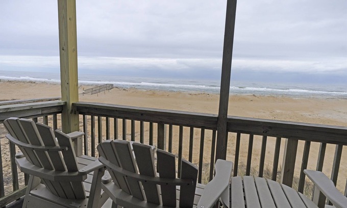 Rodanthe Condo | Hatteras Heaven®: Oceanfront Condo with Pool & Spa