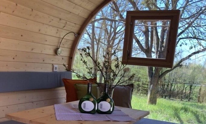 Volkach Cabin | Have you ever slept in a wine barrel?
