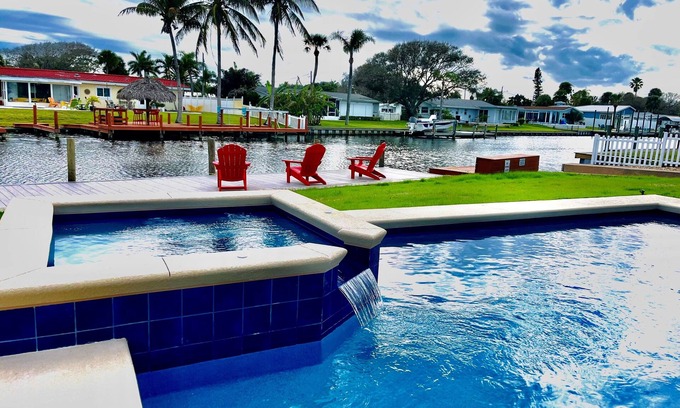 Cocoa Isles House | Pet-Friendly Oasis with Heated Pool & Spa Near the Beach