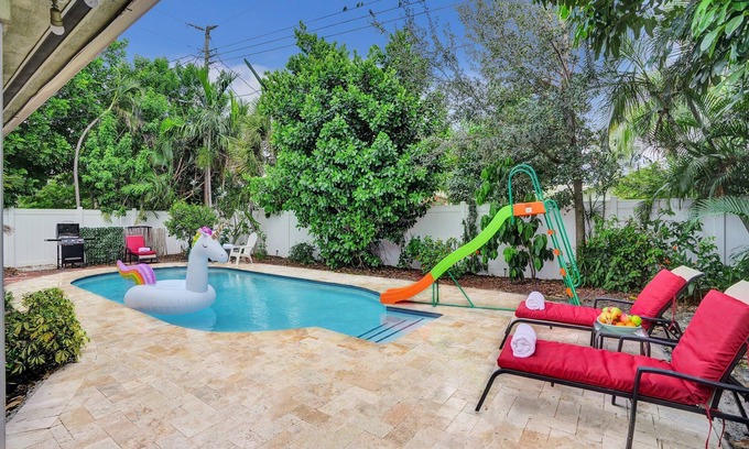 Deerfield Beach Villa | Oceanfront Home with Heated Pool, Just 7 Min to Beach