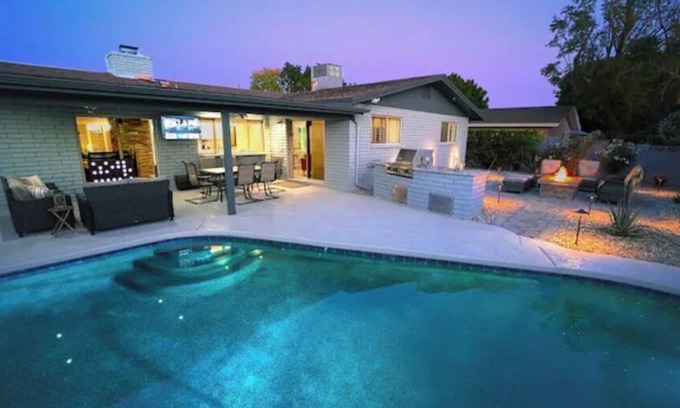 Camelback East House | Inviting Oasis with Heated Pool & Fire Lounge in Uptown