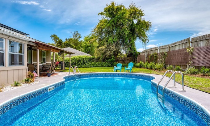 St. Augustine South House | Family Retreat with Private Heated Pool Near Downtown & Beach