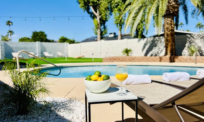 Dobson Ranch House | Indulge in Comfort: Heated Pool & Game Room Await You
