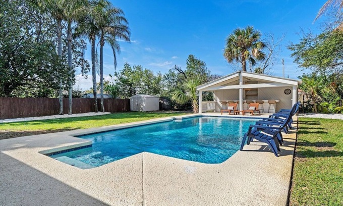 Jacksonville Beach House | Relaxing Getaway: Heated Pool, Tiki Bar & Game Room