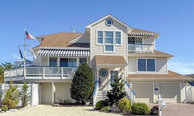 North Beach Haven House | Island Bliss LBI: 5 BR Bayside Retreat with Ocean Views