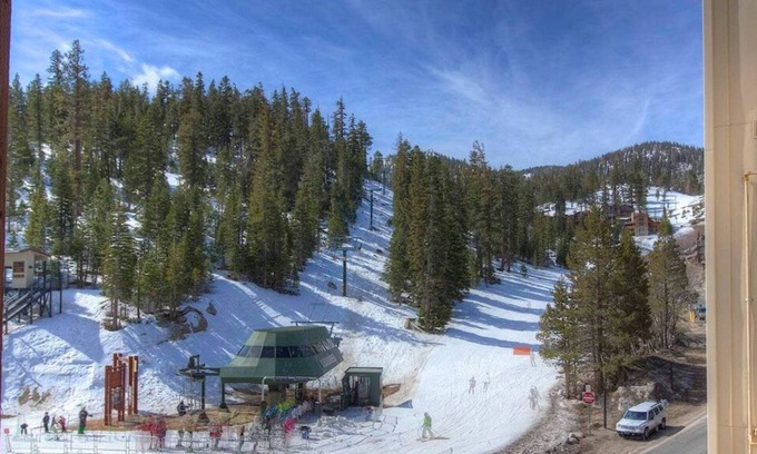 Tahoe Village Condo | Cozy Condo with Fireplace & Spa, Steps from Skiing