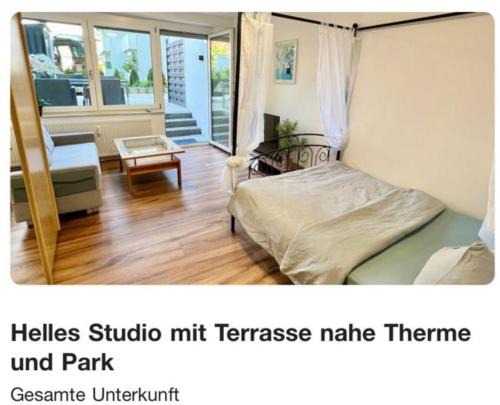 Bad Saeckingen Apartment | Helles Studio mit Terrasse nahe Therme und Park