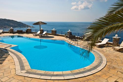 Ios House | Relax at Hermes-Ios Rooms with Pool & Ocean Views
