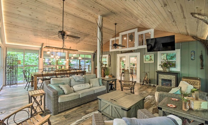 Hiawassee House | Inviting Getaway with Hot Tub, Deck & Lake Access - Rated 9.8