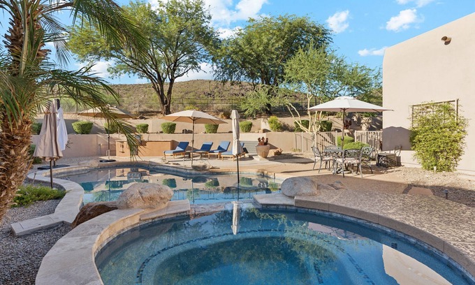Arrowhead Ranch House | Serene Oasis: 3 BR Home with Private Pool and Hot Tub