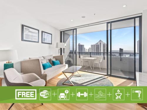 Surfers Paradise Apartment | High Level and Ocean Views 2 Bedroom Apartment