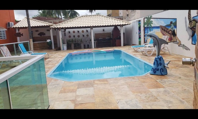 Sao Jose da Coroa Grande House | Indulgent Retreat with Pool, Spa & Oceanfront Views