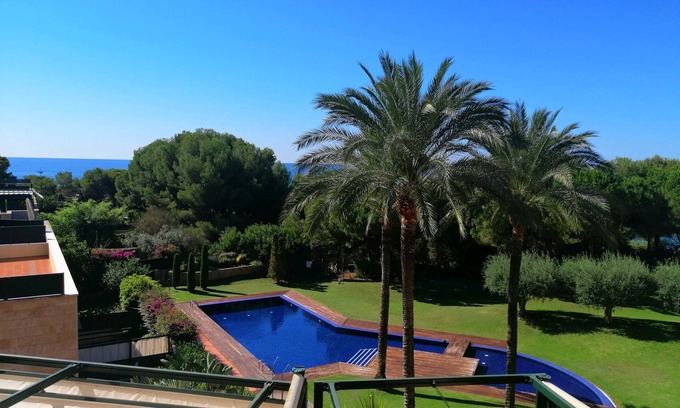 Torredembarra Apartment | Premier Duplex with Ocean View, Heated Pool & Gym Access