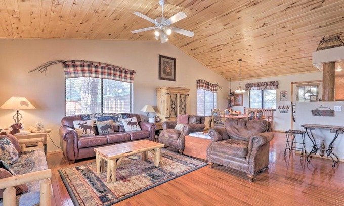 Heber House | Family-Friendly Bison Ranch Cabin with Pond for Adventure