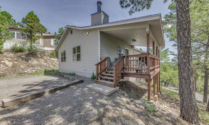 Ruidoso House | Serene Hillside Haven with Spa Near Downtown Ruidoso
