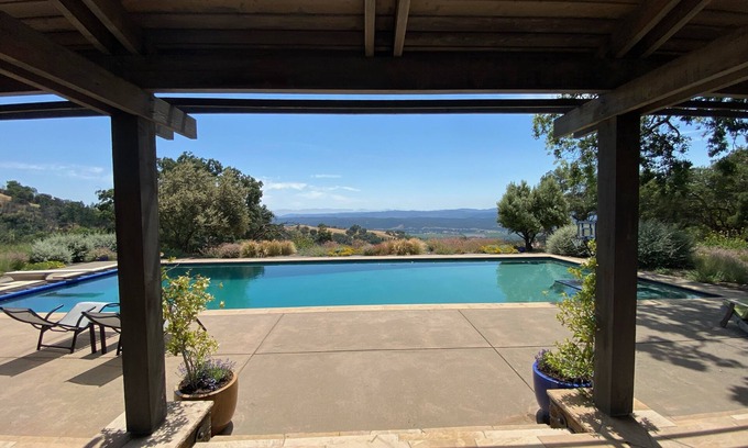 Geyserville House | Serene Hilltop Retreat with Private Acres & Pool Access