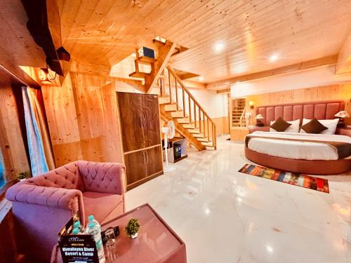 Kadipur Hotel | Himalayan Fort Resort, Manali - ! Riverside Property ! Big Garden with Bonfire ! Guest Preferred ! Scenic River & Mountain View ! Big Parking ! Luxury Balcony Rooms ! Playing Zone ! Property of the Year