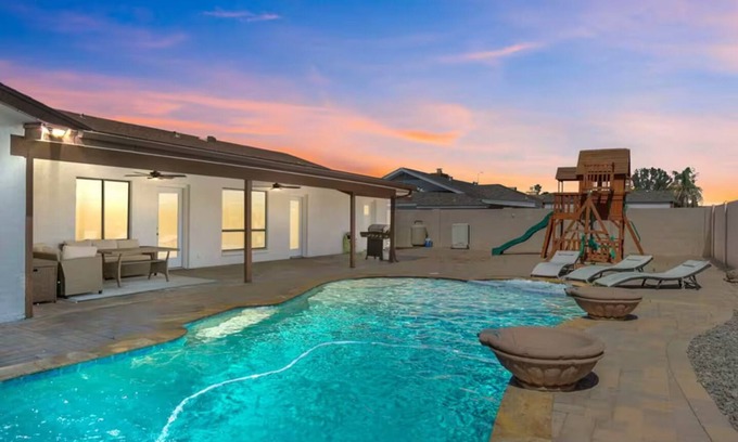 Mesa House | Modern Oasis with Pool, Spa, and Family-Friendly Amenities