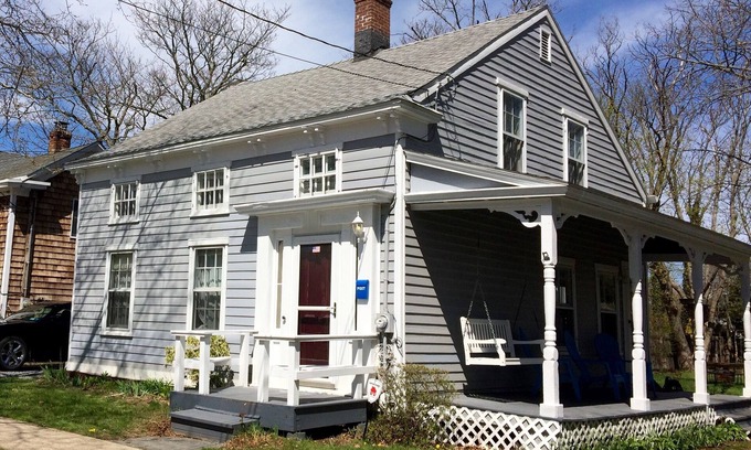 Greenport House | Elegant 1830s Greenport Home with Ocean View & Spa