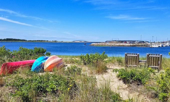 Wellfleet House | Historic Harborfront Boathouse: Beach Access & Scenic Views