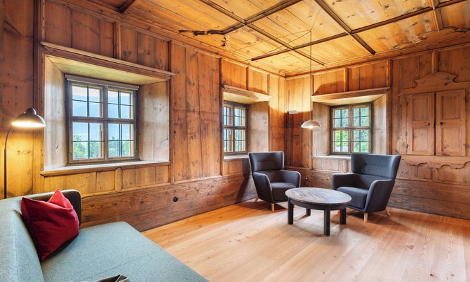 Pfalzen Apartment | Apartment 'Ansitz Baumannhof 1818': Scenic Mountain Views