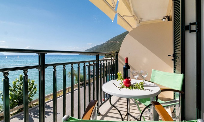 Vassiliki Apartment | Apostolos Apartment 2: Oceanfront Retreat with Sea View