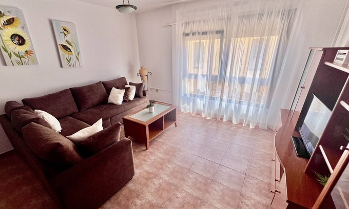 Gran Tarajal Apartment | Inviting Holiday Apartment "Las Palmeras" with Oceanfront View